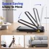 YPOO Foldable Treadmill with Incline, Walking Pad with Handle Bar 3 Level Incline, Portable Folding Treadmills for Home/Office 300 Lbs Capacity, Quiet Desk Treadmill with Remote Control & APP view 3
