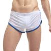 Mens See Through Shorts Sexy Mesh Underwear Split Side Boxer Loose Lounge Breathable Underpants White view 2