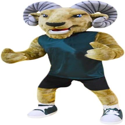 New Sport Animal Ram Mascot Costume Adult Size for Men & Women with Built-in Fan Inside the Head