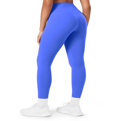 HeyNuts Workout Pro Athletic High Waisted Yoga Leggings for Women, Buttery Soft Workout Pants Compression 7/8 Leggings with Inner Pockets Dazzling Blue_25'' S(4/6)