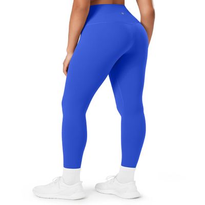 HeyNuts Workout Pro Athletic High Waisted Yoga Leggings for Women, Buttery Soft Workout Pants Compression 7/8 Leggings with Inner Pockets Blaze Blue_25'' L(12)