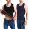 Flygo 2 Pack Thermal Tank Top Men Cotton Winter Warm Fleece Lined Underwear Sleeveless Vest Undershirt(Black+Navy-L) view 1