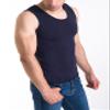 Flygo 2 Pack Thermal Tank Top Men Cotton Winter Warm Fleece Lined Underwear Sleeveless Vest Undershirt(Black+Navy-L) view 2
