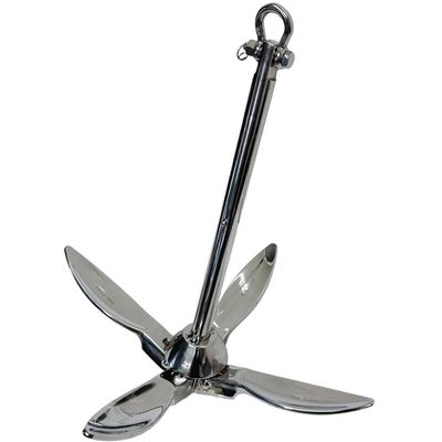 Prolinemax Marine Boat 316 Stainless Steel Folding Anchor 5Kg Folding Grapnel Fishing Yacht