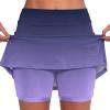 JOFOW Skirt for Women High Waist Athletic Skirt Skorts for Woman Skorts for Women with Pockets Womens Skorts (B-Purple,X-Large) view 1