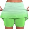 JOFOW Skorts for Women Knee Length Knee Length Skorts for Women Skirts with Built in Shorts Athletic Skorts for Women (E-Green,XX-Large) view 1
