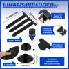 Meooeck 20 Player Flag Football Set Training Equipment Include Flag, Jersey, Football, Belt, Cone(Black White) view 3