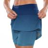 JOFOW Womens Skirt with Shorts Built in High Waisted Athletic Tennis Golf Skirts with Shorts Pockets Biker Shorts Sport Skirts for Women with Shorts (F-Blue,3X-Large) view 2