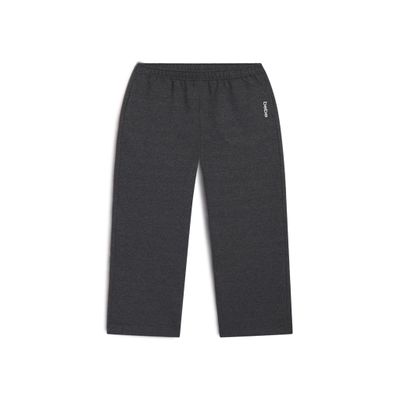 bebe Girls Wide Leg Sweatpants, French Terry Sweatpants with Pockets, Baggy Pants for Girls (Charcoal Heather, Medium)