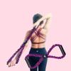 8 Word Tensioner Yoga Chest Expansion Rope Home Fitness Artifact Male and Female Elastic Band Open Shoulder Beauty Back Equipment (Black + Ball) view 3