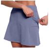 JOFOW Womens Skirt with Shorts Built in High Waisted Athletic Tennis Golf Skirts with Shorts Pockets Biker Shorts Sport Skirts for Women with Shorts (A-Navy,Small) view 3