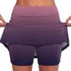 JOFOW Skirt for Women High Waist Athletic Skirt Skorts for Woman Skorts for Women with Pockets Womens Skorts (F-Purple,X-Large) view 1