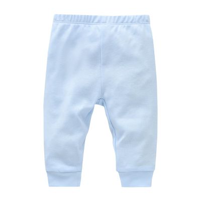NineFit Basics Baby Joggers for Boys Girls Baggy Sweatpants Solid Pull On Elastic Waist School Pants Casual (Light Blue, 3-6 Months)