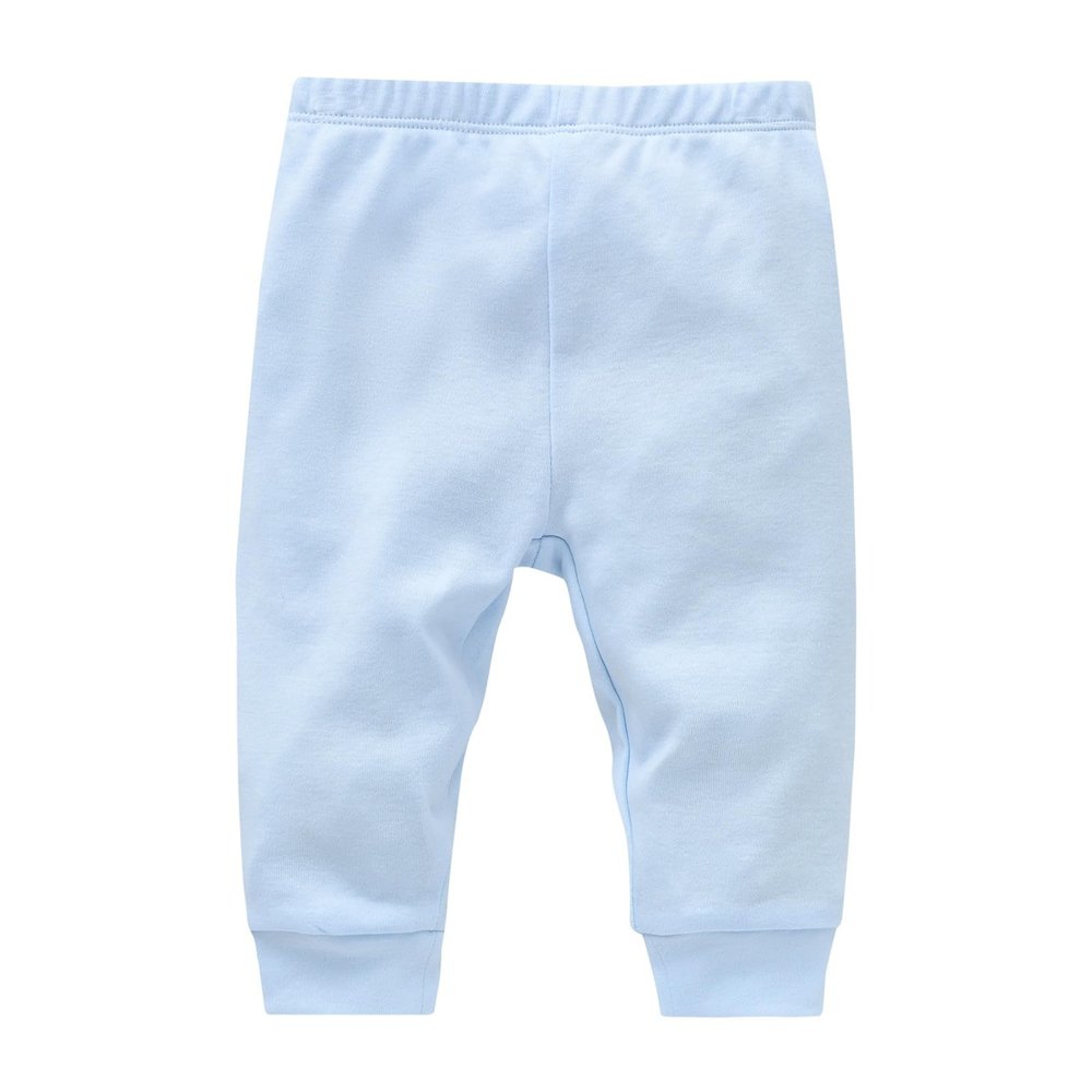 NineFit Basics Baby Joggers for Boys Girls Baggy Sweatpants Solid Pull On Elastic Waist School Pants Casual (Light Blue, 3-6 Months)