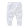 NineFit Basics Baby Joggers for Boys Girls Baggy Sweatpants Solid Pull On Elastic Waist School Pants Casual Sport (White, 3-6 Months) view 1