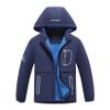 MGEOY Boys Rain Jacket Lightweight Waterproof Hooded Fleece Lined Raincoat Windbreakers for Kids Navy 8/9 view 1