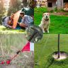 10Pcs Tent Stakes Plastic 5.7in T Shape Spiral Ground Stake Anchors Pegs for Canopies Tents Gazebos Tarps (Black) view 3