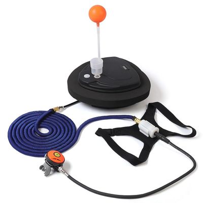 FASHIIROW Diving Ventilator, Diving, Snorkeling for Underwater Sports, with Telescopic Hose, Breathing Regulator, for Underwater Work Breathing(Black,5 Hours)