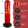 Onirii Inflatable Punching Bag for Kids with Boxing Gloves,Tall 66 Inch Stable Ninja Larger Kids Inflatable Boxing Bag,Gifts for Boys & Girls Age 5-12 for Taekwondo,MMA and Practicing Karate view 2