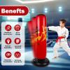 Onirii Inflatable Punching Bag for Kids with Boxing Gloves,Tall 66 Inch Stable Ninja Larger Kids Inflatable Boxing Bag,Gifts for Boys & Girls Age 5-12 for Taekwondo,MMA and Practicing Karate view 3