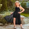 GRACE KARIN Girls Black Sequin Dress Size 6 Pageant Prom Birthday Party Sparkle Dresses Fall view 2