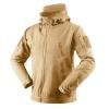 Finelylove Soft Shell Tactical Jacket Mens Fleece Lined Windbreaker Hooded Waterproof Rain Jacket for Hiking Fishing Mens Rain Jacket Khaki 3XL view 2