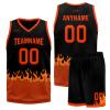 AWSOLE Custom Basketball Jerseys for Men Youth Personalized Name Number Women Breathable Quick Dry Basketball Sports Shirt Orange/Black view 1