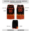 AWSOLE Custom Basketball Jerseys for Men Youth Personalized Name Number Women Breathable Quick Dry Basketball Sports Shirt Orange/Black view 2
