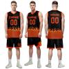 AWSOLE Custom Basketball Jerseys for Men Youth Personalized Name Number Women Breathable Quick Dry Basketball Sports Shirt Orange/Black view 4