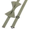 Entwineno Mens Charm Linen Bowties - Classic Pretied Bow Ties for Men Wedding Groomsmen (Sage Green, L (Youth, Adult)) view 2