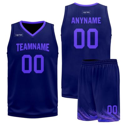 AWSOLE Custom Basketball Jerseys for Men Youth Personalized Name Number Women Breathable Quick Dry Basketball Sports Shirt Blue/Purple