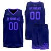 AWSOLE Custom Basketball Jerseys for Men Youth Personalized Name Number Women Breathable Quick Dry Basketball Sports Shirt Blue/Purple view 1
