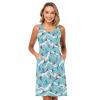 ALAZA Sports Skier Blue Women Summer Dresses Casual Sleeveless Sundress with Pockets Tank Dress S view 3