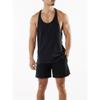 Maiyifu-GJ Men's Gym Workout Y-Back Tank Tops Lightweight Bodybuilding Muscle Sleeveless Shirts Running Athletic T-Shirts (Black,Small) view 4