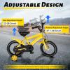 Xianikoho 14 Inch Kids Bike Boys & Girls Kids Bicycle with Training Wheels 3-6 Years Old Toddler Bike Children Bicycle with Safety Training Wheel (Yellow) view 4