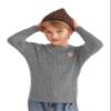CVXV Big Boys' Kid Long Sleeve Sweater Boys Fall Long Sleeve Knit Holiday Clothes with Bear Embroidery,Gray,8-9 Years view 1