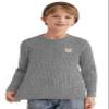 CVXV Big Boys' Kid Long Sleeve Sweater Boys Fall Long Sleeve Knit Holiday Clothes with Bear Embroidery,Gray,8-9 Years view 3