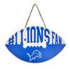 NFL #1 Detroit Lions Best Fan's Football Shape Sign with Dog Bone Design, Sporty Fence Sign, NFL Football Fan Waterproof Wooden Wall Sign, Yard Decor Indoor and Outdoor with Team Logo! view 1