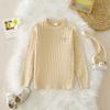 CVXV Boys Warm Soft Sweater Ouifits Children's Big Boys'Spring Crew Neck Pullover Long Sleeve Sweaters,Khaki,6-7 Years view 3