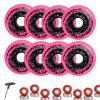 GXBHSP 8-Pack Inline Skate Wheels with Bearing 72mm 76mm 80mm Inline Replacement Wheels for Indoor & Outdoor Skating (Pink) view 1