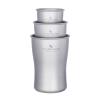 Boundless Voyage Titanium Beer Cups Ultralight Coffee Tea Juicy Mugs for Outdoor Camping Picnic 240ml 380ml 600ml (3 Cups Set)