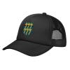 12sfg Beret Flash Baseball Cap Women Men Hat Adjustable Mesh Cap Outdoors Sun Hat Black