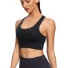 Pucheng Women's Sports Bra - Sports Yoga Fitness Bra with High Strength Support, Lightweight Breathable Moisture Wicking Technology,(Black,Large) view 1