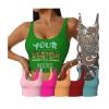 Custom Sports Bras Customize Your Own Photos/Text Customizable Crop Tops for Women Perfect for Travel and As Family Birthday Gifts with U-Shaped Back 2 Sides Print XX-Large Green view 1