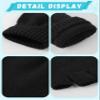 Glooarm 2 Pairs Fingerless Gloves for Women Men Winter Thick Caremere Warm Knit Stretchy Unisex Adults view 3
