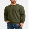 G Gradual Sherpa Lined Sweatshirts for Men Fleece Crewneck Sweatshirt Pullover Warm Shirts for Winter, Army Green, Large view 2