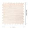 25 pcs Thick Printed Foam Tiles - Patchwork Foam Mat - 24" x 24" - Premium Wood Grain Interlocking Foam Floor Mats Patchwork Foam Mat - for Home, Gym Exercise or Trade Show (White, 24 * 24 in) view 2