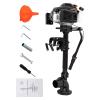 4 Stroke Outboard Motor 4 HP, 55CC Jet Pump Gas Powered Engine With CDI Ignition System and Wind Cooling for Rubber, Wooden, and Fishing Boats view 4