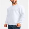 G Gradual Sherpa Lined Sweatshirts for Men Fleece Crewneck Sweatshirt Pullover Warm Shirts for Winter, White, Medium view 3