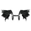 haozaikeji Gothic Natural Feather Epaulet Shrug Shoulder Strap Feather Cape Shawl Medieval Feather Cape for Carnival Cosplay view 1